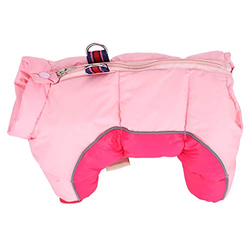 Winter Warme Hundekleidung Winddichte Jacke Welpe 4 Vier Beine Schneeanzug Hundekleidung Outfits Pink (10#) von Pssopp