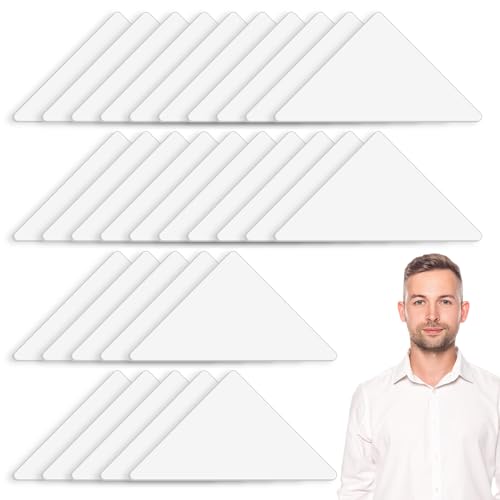 120 Stück Kragenstäbchen ohne Locken, Polo-Shirt-Kragenstäbchen, PVC-Hemdkragen, Anti-Schnallenformer, Kunststoff-Kragenstäbchen, Aufkleber, Kragenstütze für Herren und Damen, Hemden und Poloshirts von Psyqtsuary