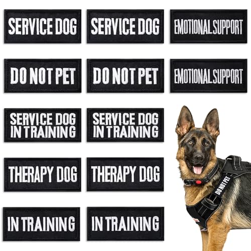 Abnehmbares taktisches Hundegeschirr, Service-Hundeweste, Patches, Diensthunde-Patch, nicht Haustier im Training, Hundepflaster, emotionale Unterstützung, Hundeweste, Patches für Geschirr, Weste oder von Psyqtsuary