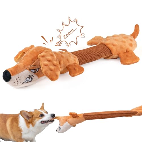 Pubialo Hundespielzeug für große Hunde, süßes quietschendes Hundespielzeug mit knisterndem, mit Papier gefülltem Plüsch-Hundespielzeug für Welpen, kleine und große Hunde… von Pubialo