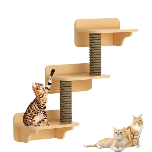 An der Wand Montiertes Katze Wandelement, Katzen Wand Klettern, DIY-Katzennest, Sprungplattform, Raumkapsel, Sisal-Katzenbaum (Size : S1) von Pucaru