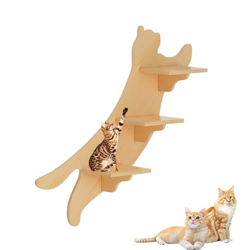 An der Wand Montiertes Katze Wandelement, Katzen Wand Klettern, DIY-Katzennest, Sprungplattform, Raumkapsel, Sisal-Katzenbaum (Size : S4) von Pucaru