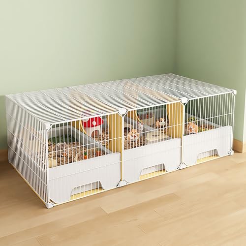 Hamster-Landschaftsbau-Zuchtkasten, Hamsterkäfig aus Drahtgeflecht, Superhoher Boden, Geeignet für Hamster, Igel, Goldbären(105x45x35cm) von Pucaru