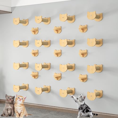 Pucaru Katzen Wand Klettern-Set, Katze Kletterlandschaft, Kletterwand für Katzen, Katzen-Wandregale, Katzenhaus für zur Wandmontage (Color : Style5) von Pucaru