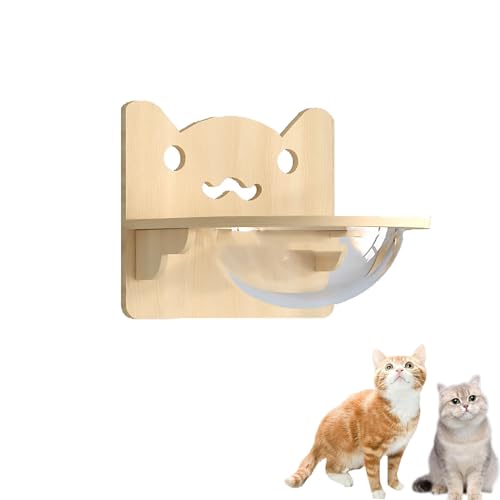 Katzen-Wandregale, Katzen-Kletterwand-Set, Katzen-Wandmöbel Stark und Stabil, Platzsparend, für Katzen zum Schlafen und Spielen, Klettern (Size : S6) von Pucaru