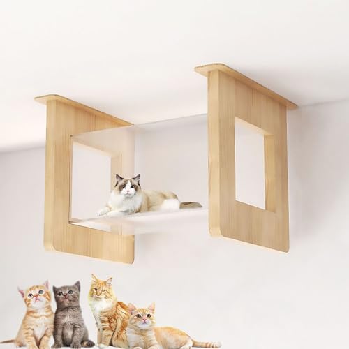 Katzenwandparkour, Moderne Wandmontierte Katzenmöbel, Katzenkletterwand, Katze Wandelement, DIY-Decken- Und Wandkombinationsset, Platzsparend(Size:S13) von Pucaru