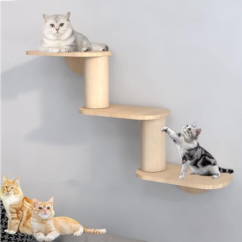 Katzenwandparkour, Moderne Wandmontierte Katzenmöbel, Katzenkletterwand, Katze Wandelement, DIY-Decken- Und Wandkombinationsset, Platzsparend(Size:S2) von Pucaru