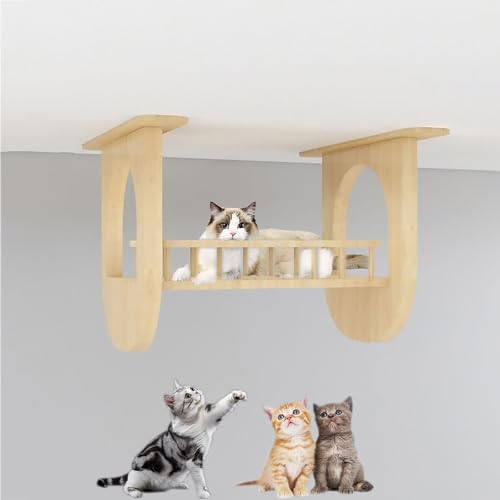 Katzenwandparkour, Moderne Wandmontierte Katzenmöbel, Katzenkletterwand, Katze Wandelement, DIY-Decken- Und Wandkombinationsset, Platzsparend(Size:S5) von Pucaru