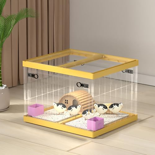 Panorama-Hamsterkäfig der Luxusklasse, DIY-Zuchtbox für Kleintiere, Stapelbar, Geeignet für Hamster, Hühner, Igel, Meerschweinchen und Schildkröten(48x45x38cm) von Pucaru