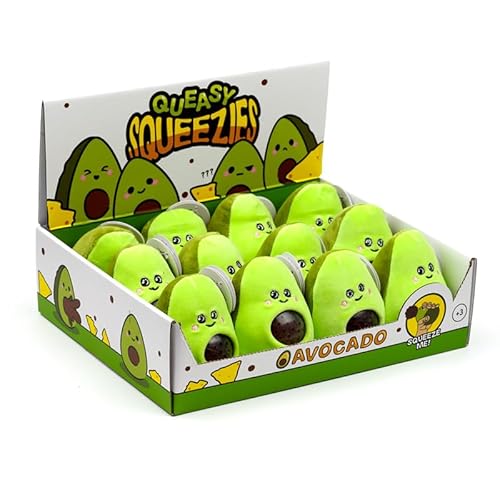 Puckator Queasy Squeezies Avocado-Plüsch-Quetschspielzeug von Puckator