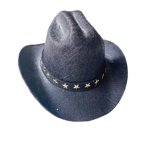 Kleine Katze Stoff Cowboy Cap für Halloween Haustier Geburtstag Party Requisiten Hut für Bichons Verstellbarer Riemen Hunde Kostüm Hut Haustier Cowboy Cap von Puco