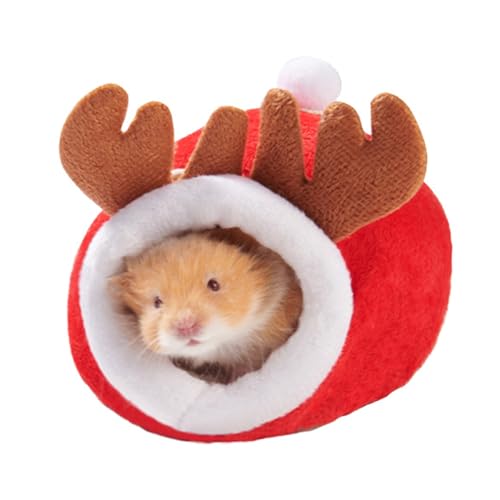 Puco Hamster Hängematte Winter warme Baumwolle kleines Haustierkäfig Schlafnestbett für Meerschweinchen Igel Eichhörnchen Käfigzubehör kleines Haustier Winter Warmhaus von Puco