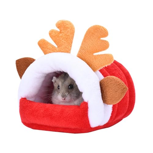 Puco Hamster Hängematte Winter warme Baumwolle kleines Haustierkäfig Schlafnestbett für Meerschweinchen Igel Eichhörnchen Käfigzubehör kleines Haustier Winter Warmhaus von Puco