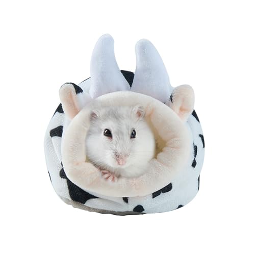 Puco Hamster Hängematte Winter warme Baumwolle kleines Haustierkäfig Schlafnestbett für Meerschweinchen Igel Eichhörnchen Käfigzubehör kleines Haustier Winter Warmhaus von Puco