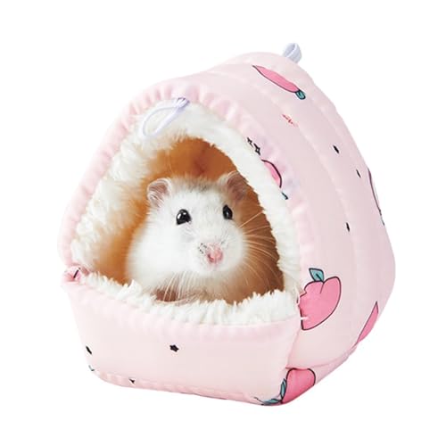 Puco Hamster Hängematte Winter warme Baumwolle kleines Haustierkäfig Schlafnestbett für Meerschweinchen Igel Eichhörnchen Käfigzubehör kleines Haustier Winter Warmhaus von Puco