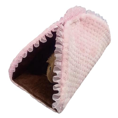 Puco Hamster-Schlafbett Spielzeug Kleintier-Haustier-Versteck Winter-warmes Spieltunnel-Bett Lebensraum-Dekor für Eichhörnchen Chinchillas Hamster-Spieltunnel-Bett von Puco