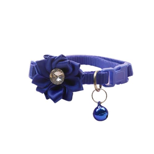 Puco Hunde und Katzenhalsband mit eleganter Blume Kristall Breakaway Anzugshalsband Halskettenhalsband großes süßes Mädchen Hundehalsband Haustierhalsband von Puco