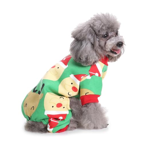 Puco Mehrere Arten Weihnachten Halloween Haustier Kostüm mit Hut Set Katze Hunde Pullover Warm halten Overall für Haustier Cosplay Party Haustier Kostüm von Puco