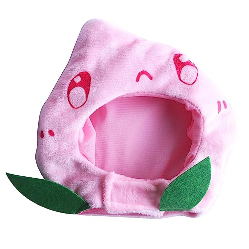 Puco Niedliche Pfirsichform Hut für Katze Weihnachten Party Haustier Hunde Cosplay Kopfbedeckung Winter Halloween Cosplay Kostüm Zubehör 1 Stück Lustige Haustier Hut Hut von Puco