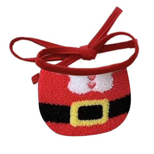 Puco Weihnachtsmotiv Kätzchen Speicheltuch bunter Schal verstellbares Katzen Bandana Welpenhalsband Katzenzubehör Heimtierbedarf Haustier Weihnachtsspeicheltuch von Puco