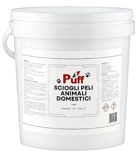 Puff Löst Tierhaare in der Waschmaschine zum Auffangen von Haaren von Hund, Katze, Pferde. Für den professionellen Gebrauch 4 kg. Absolut umweltfreundlich, dermatologisch getestet und von Puff