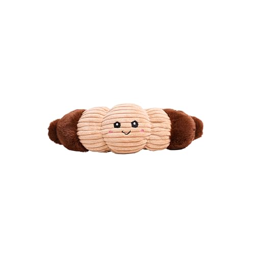 Puffy Crew Quietschendes Hundespielzeug, Bakery Bite_Stick Collection, 20,3 cm, für kleine und mittelgroße Hunde (Croissant, klein) von Puffy Crew