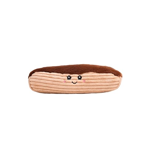 Puffy Crew Quietschendes Hundespielzeug, Bakery Bite_Stick Collection, 20,3 cm, für kleine und mittelgroße Hunde (Eclair, klein) von Puffy Crew