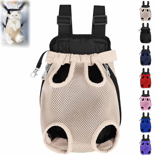 Celery Pets Haustier-Reiserucksack mit Beinen, Haustier-Rucksack, Hunde und Katzen, Celerypets Verstellbarer -für Katzen und Hunde, mit (Khaki,L) von Pukmqu