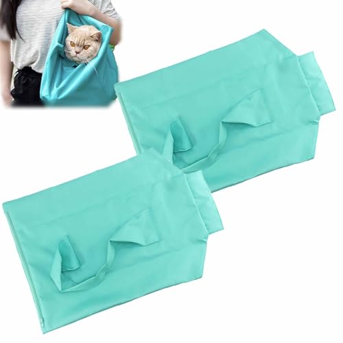 Celery Pets Katzentragetasche, Katzentragetasche, Katzentragetasche für Erwachsene Katzen, gemütliche Komforttrage, Katzenwickel zum Krallenschneiden, weiches Taschen (2PCS Blue) von Pukmqu