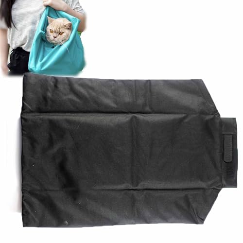 Celery Pets Katzentragetasche, Katzentragetasche, Katzentragetasche für Erwachsene Katzen, gemütliche Komforttrage, Katzenwickel zum Krallenschneiden, weiches Taschen (Black) von Pukmqu