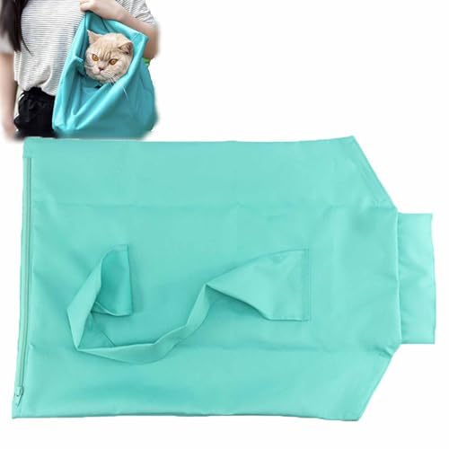 Celery Pets Katzentragetasche, Katzentragetasche, Katzentragetasche für Erwachsene Katzen, gemütliche Komforttrage, Katzenwickel zum Krallenschneiden, weiches Taschen (Blue) von Pukmqu