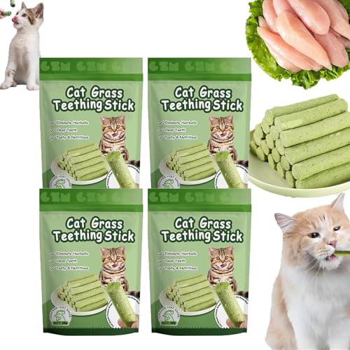 Pukmqu 786 Luxe Cat Sticks, Berdexa Cat Grass Teething Stick, 786 Luxe Cat Treats, Kausticks für Katzen, Kittygreen Sticks, Katzenminze-Spielzeugsticks, Indoor-Kätzchen-Kaustick (4Bag/24Pcs) von Pukmqu