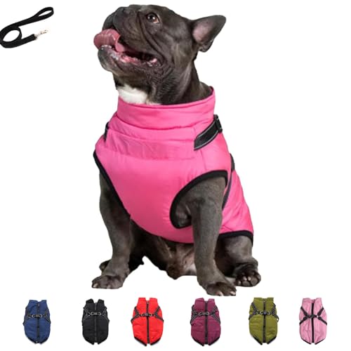 Pukmqu Furry King Hundewintermantel, Furryking 3-in-1-Winterjacke für Hunde, Furry-Jacke für Hunde, Furry King Hundemantel, wasserdichte, Winddichte Hundeschneejacke mit Reißverschluss (2XL,Pink) von Pukmqu