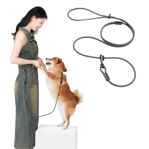Hundeleine, freihändig, 1,7 m lange Leine für kleine und mittelgroße Hunde, multifunktional, für den Außenbereich, Grün von PupCorner
