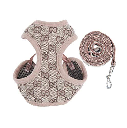 PupPal Hundegeschirr, Verstellbar Weiches Mesh Weste Geschirre Leine Set für Welpen Hunde, Brustgeschirr Laufgeschirre Sicherheitsgeschirre für Katze/Hunde (XL) von PupPal