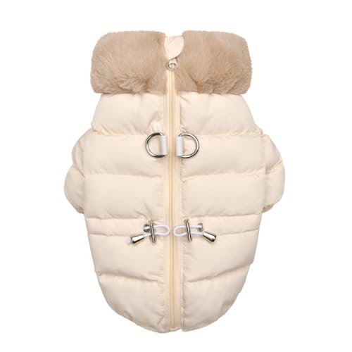 Marshmallow Quilted Jumper Hundemantel Beige L von Puppia