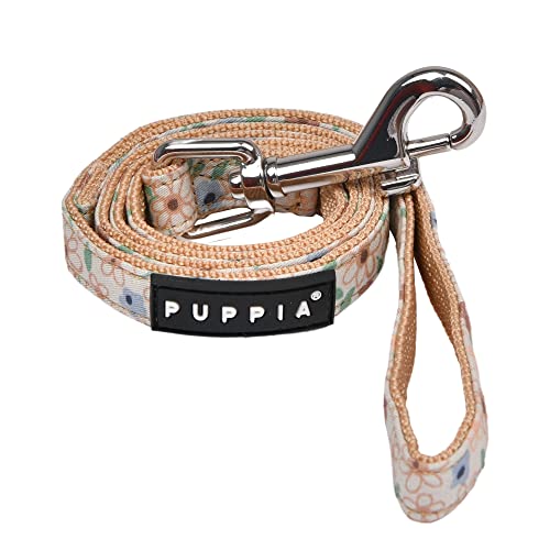 PUPPIA Lila Hundeleine, stark, langlebig, bequemer Griff, 11,5 m, für kleine und mittelgroße Hunde, Beige, M von Puppia