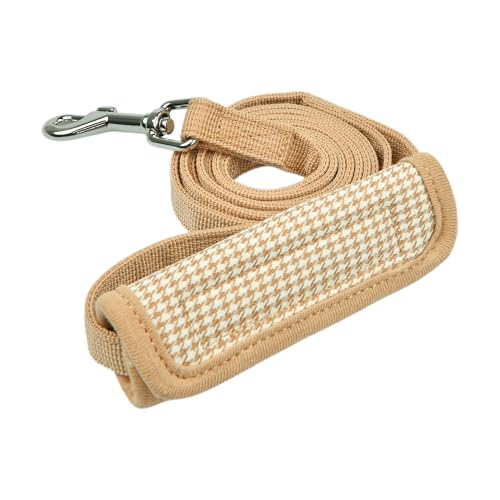 Puppia Amatus Hundeleine, Hahnentrittmuster für kleine und mittelgroße Hunde, Beige, Größe M von Puppia