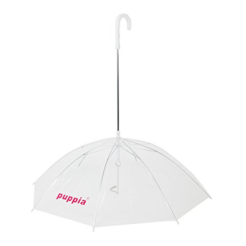 Puppia Authentic Regenschirm für Hund, eine Größe, weiß von Puppia