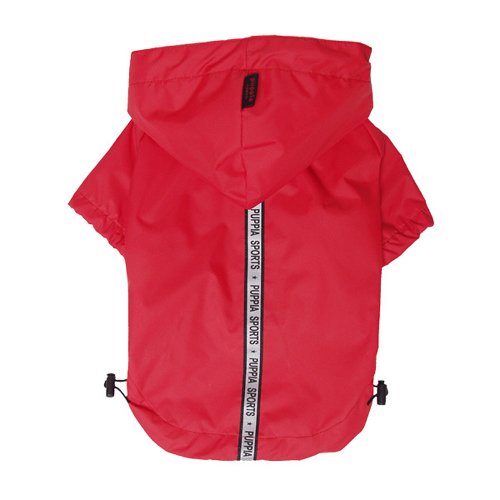 Puppia Base Jumper Regenmantel für Hunde, PEAF-RM03-RD-3L, 3XL, rot von Puppia