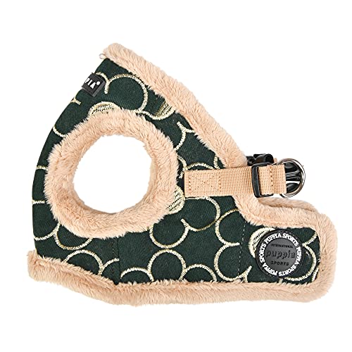 Puppia Brustgeschirr für kleine und mittelgroße Hunde - Florent Harness B - verstellbar und komfortabel, Khaki von Puppia