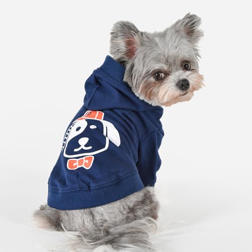 Puppia Chewie Hunde-Kapuzenshirt für Frühjahr/Sommer, trendig, modisch, niedlich, Marineblau, Größe XL von Puppia