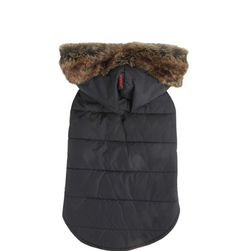 Puppia Cody Hood Vest Schwarz XXL Hundemantel von Puppia