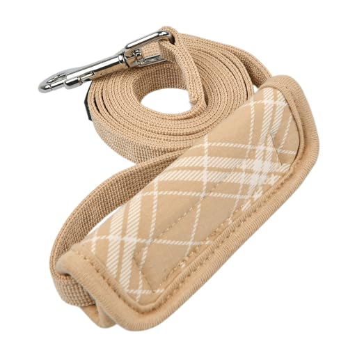 Puppia Cowin Hundeleine, kariertes Muster, für kleine und mittelgroße Hunde, Beige, Größe L von Puppia