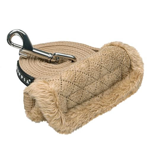 Puppia Douglas Hundeleine, Rautenmuster, für kleine und mittelgroße Hunde, Beige, Größe M von Puppia