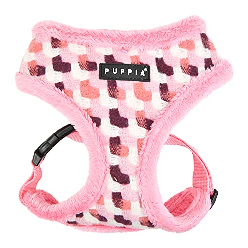 Puppia Hundegeschirr für kleine und mittelgroße Hunde - Arden Harness A - verstellbar und komfortabel, Pink von Puppia