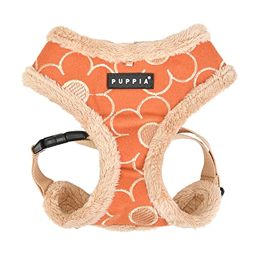 Puppia Hundegeschirr für kleine und mittelgroße Hunde - Florent Harness A - verstellbar und komfortabel Orange M von Puppia