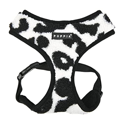 Puppia Hundegeschirr für kleine und mittelgroße Hunde - Serval Harness A - verstellbar und komfortabel, Schwarz, XL von Puppia