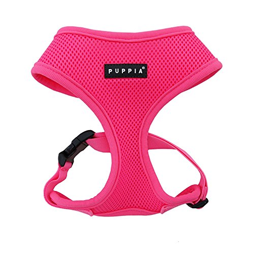 Puppia Hundegeschirr in Neonfarben - Hochwertig und Komfortabel - Auch als Welpengeschirr verwendbar, Pink, S, PAPA-AC1325-PK-S von Puppia