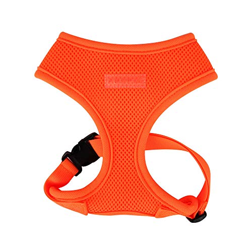 Puppia Hundegeschirr in Neonfarben - Hochwertig und Komfortabel - Auch als Welpengeschirr verwendbar Puppia PAPA-AC1325 Geschirr, Neon Soft, L, orange von Puppia